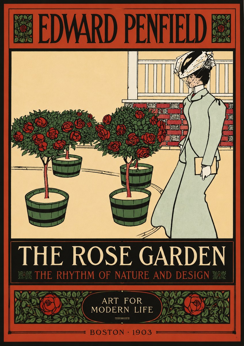 Edward Penfield The Rose Garden No2 - Póster