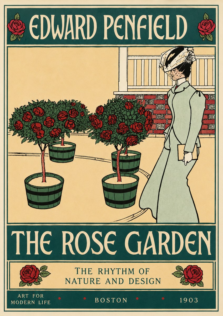 Edward Penfield The Rose Garden No3 - Póster