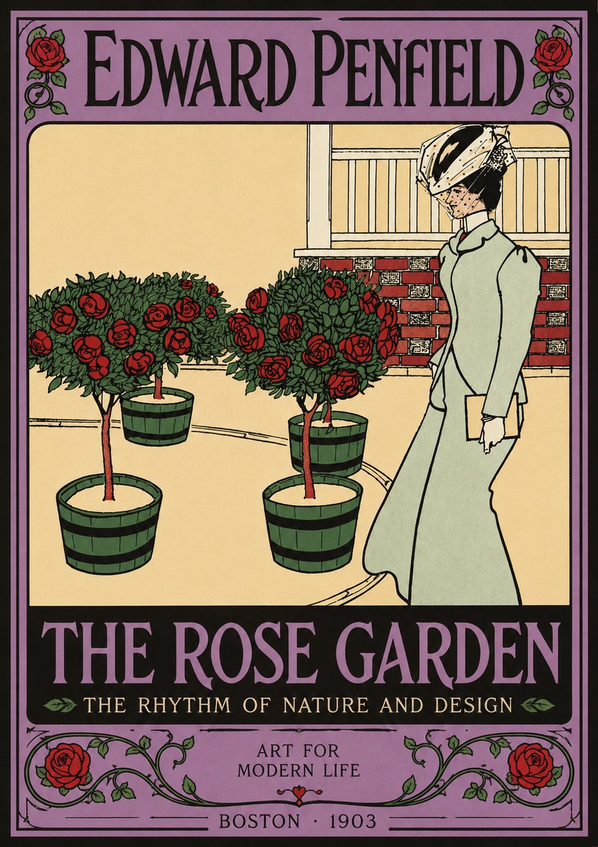 Edward Penfield The Rose Garden No4 - Póster