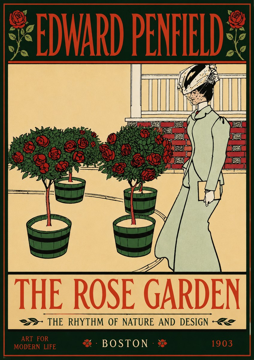 Edward Penfield The Rose Garden No5 - Póster