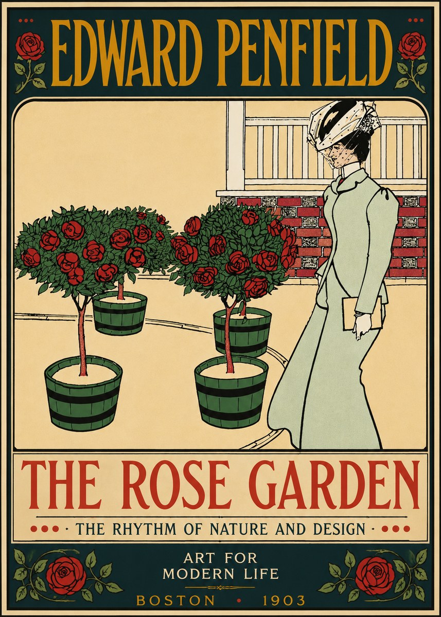 Edward Penfield The Rose Garden No6 - Póster