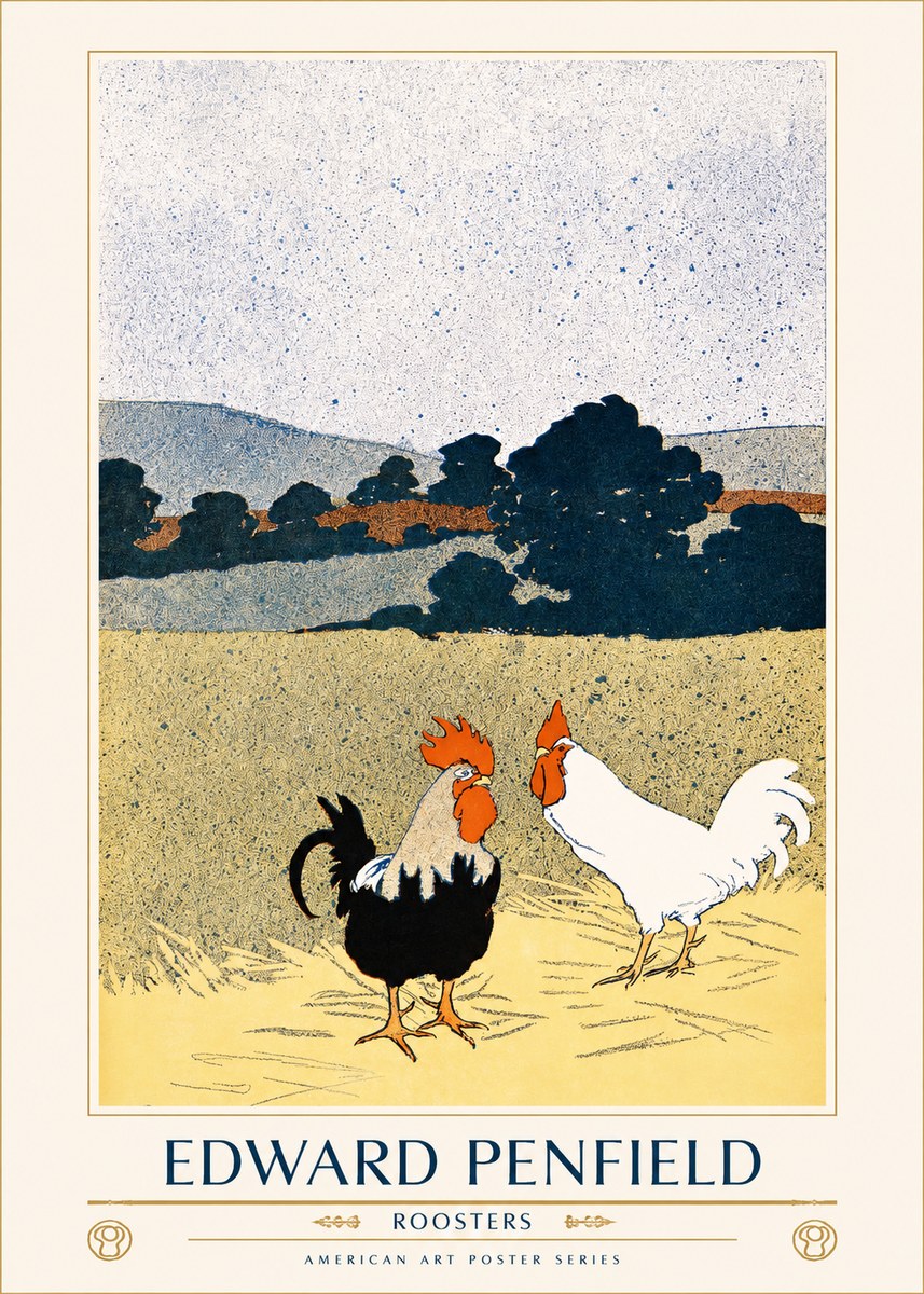 Edward Penfield Roosters No1 - Póster