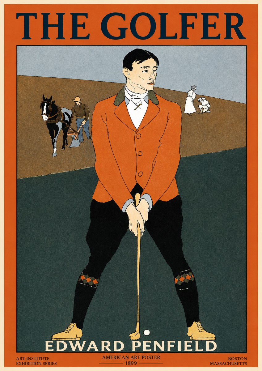 Edward Penfield The Golfer No2 - Póster