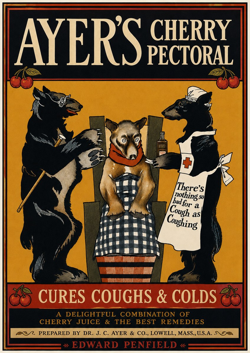 Edward Penfield Ayer's Cherry Pectoral No3 - Póster