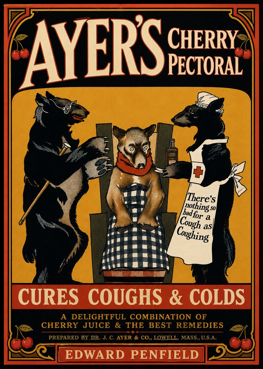 Edward Penfield Ayer's Cherry Pectoral No5 - Póster
