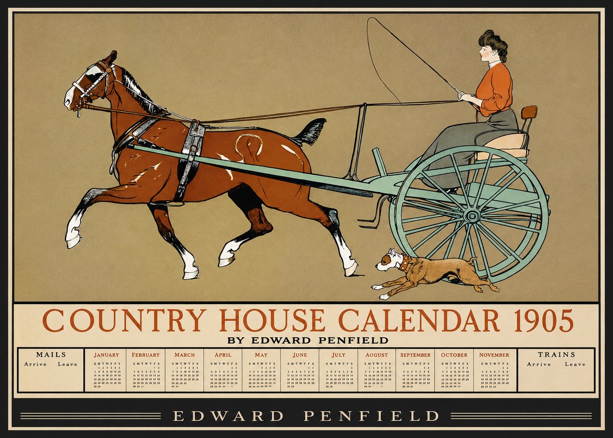Edward Penfield Country House Calendar 1905 No1 - Póster