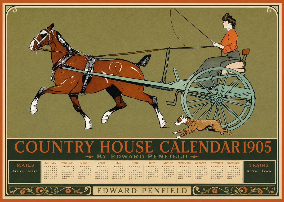 Edward Penfield Country House Calendar 1905 No2 - Póster