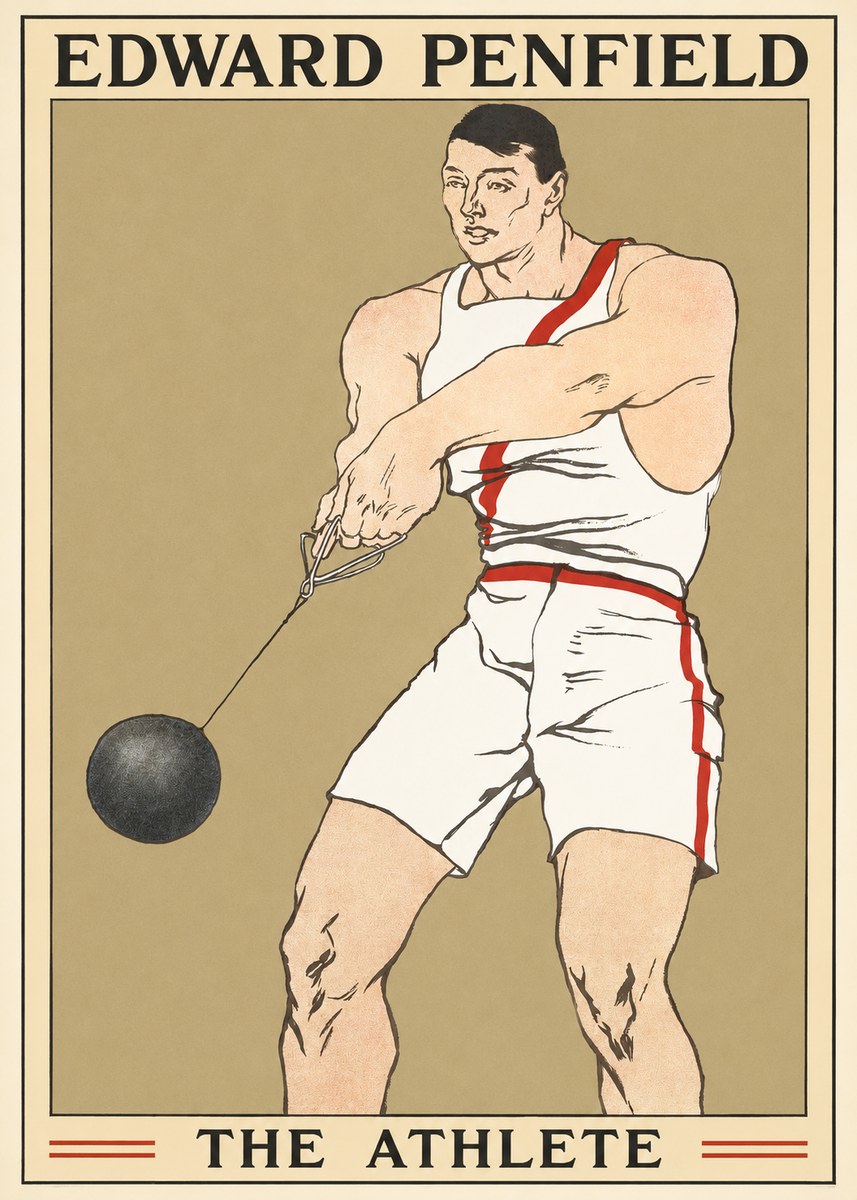 Edward Penfield The Athlete No1 - Póster