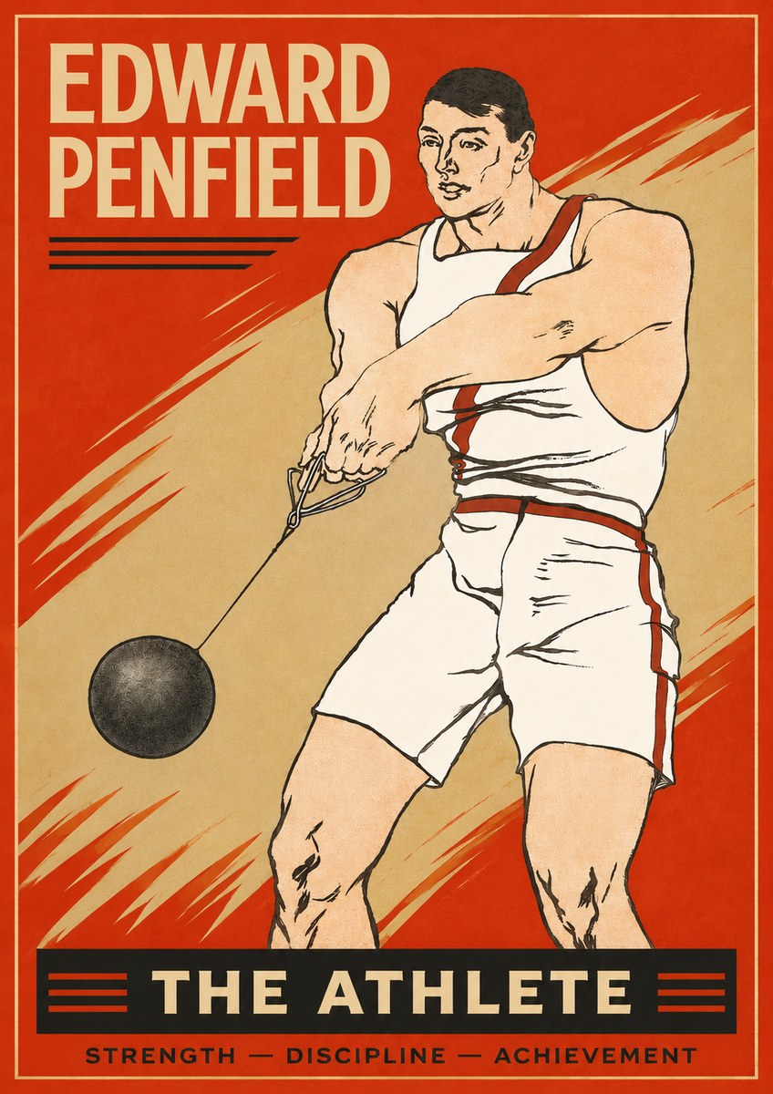 Edward Penfield The Athlete No2 - Póster