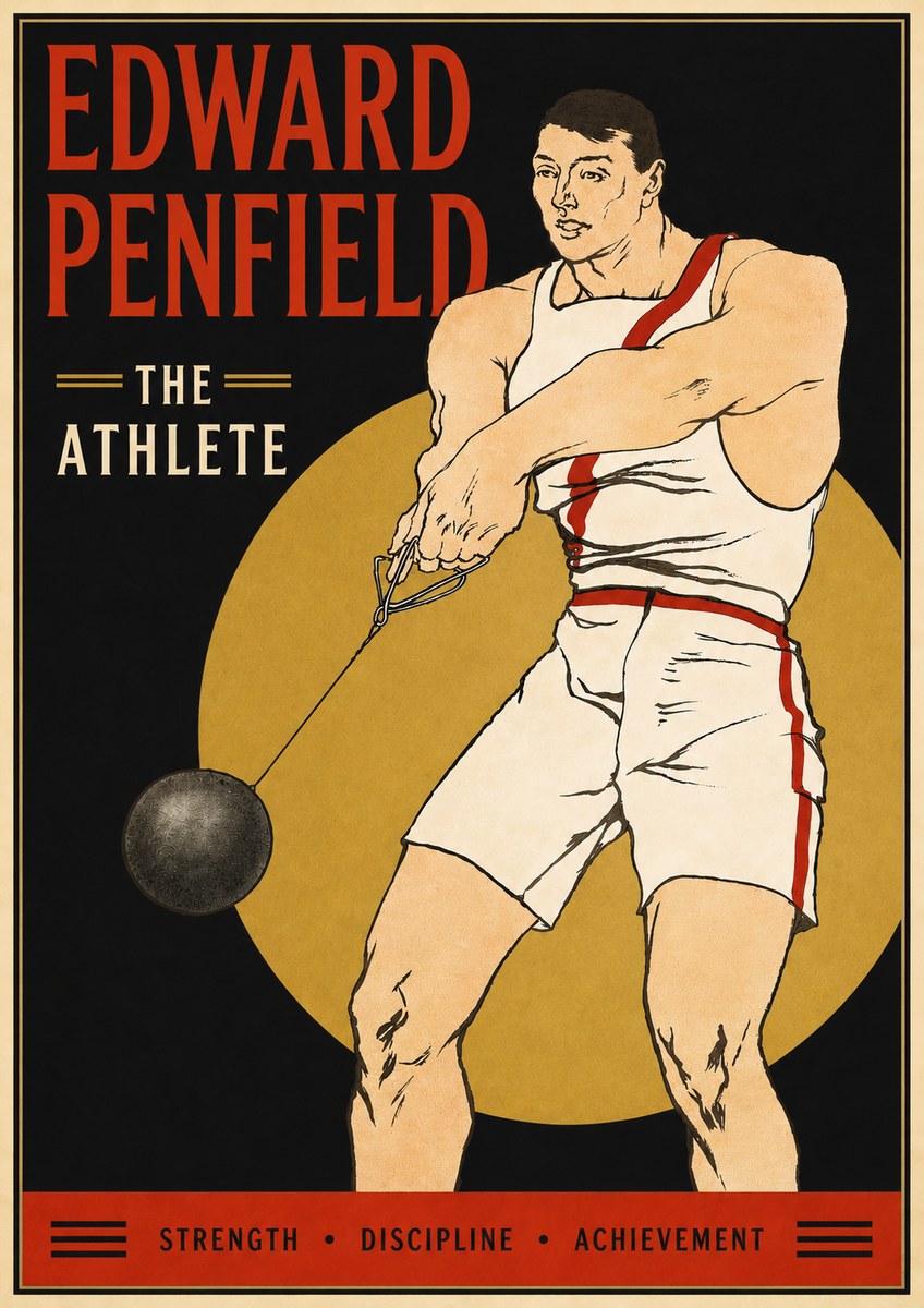 Edward Penfield The Athlete No5 - Póster