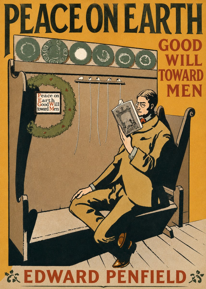 Edward Penfield Peace on Earth Good Will Toward Men No3 - Póster