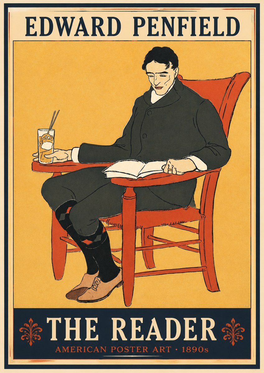 Edward Penfield The Reader II No2 - Póster