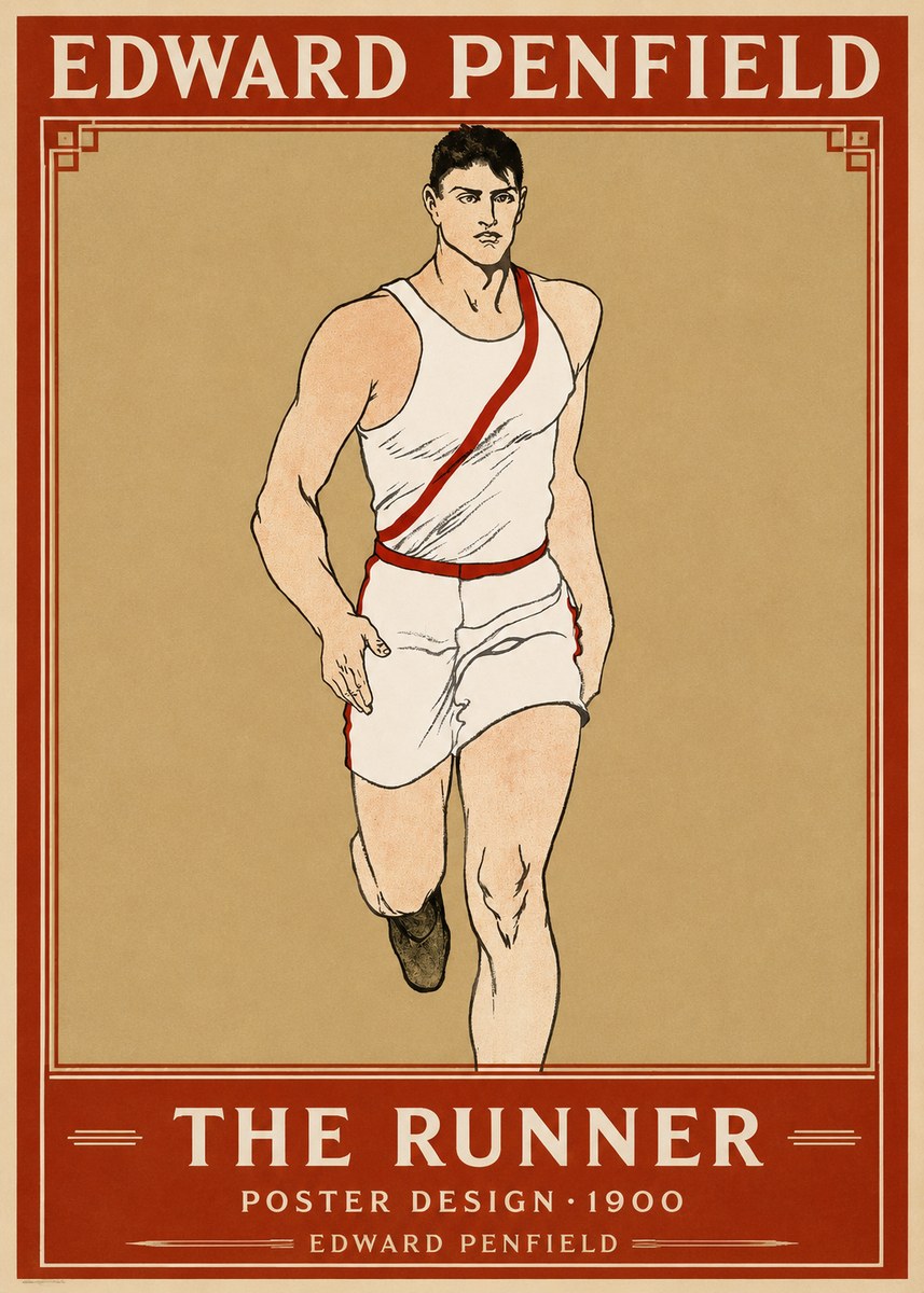 Edward Penfield The Runner No1 - Póster