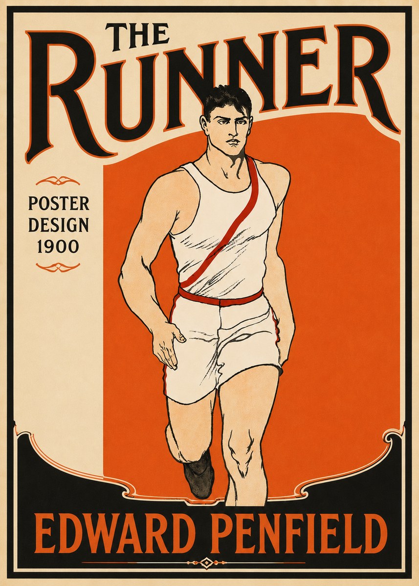Edward Penfield The Runner No6 - Póster