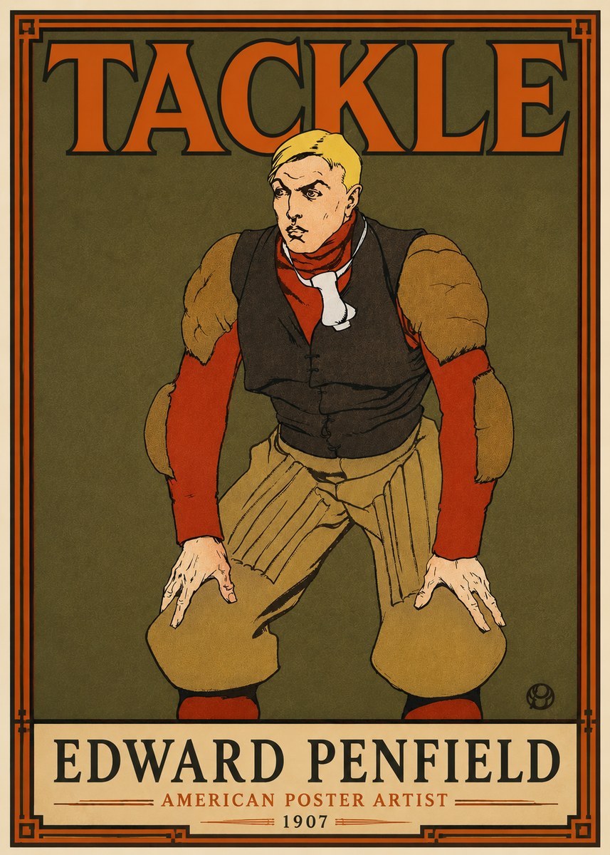 Edward Penfield Tackle No5 - Póster