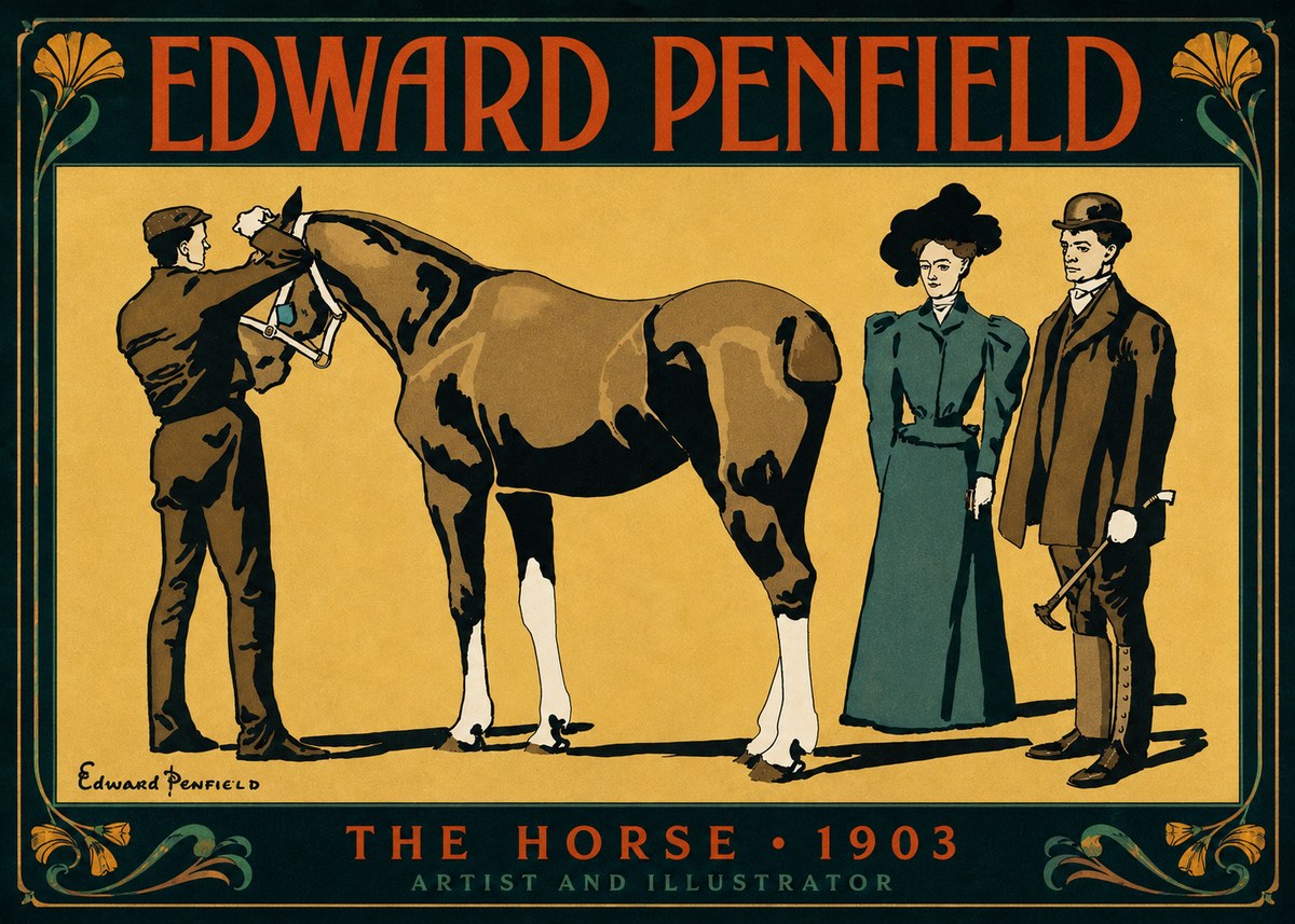 Edward Penfield The Horse No4 - Póster