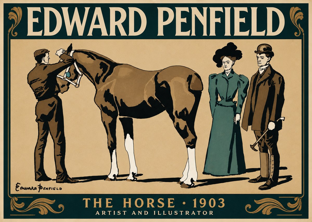 Edward Penfield The Horse No5 - Póster