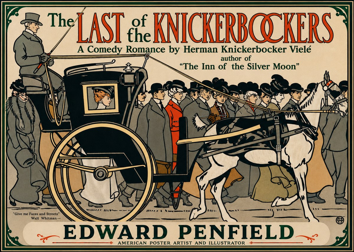 Edward Penfield The Last of the Knickerbockers No3 - Póster