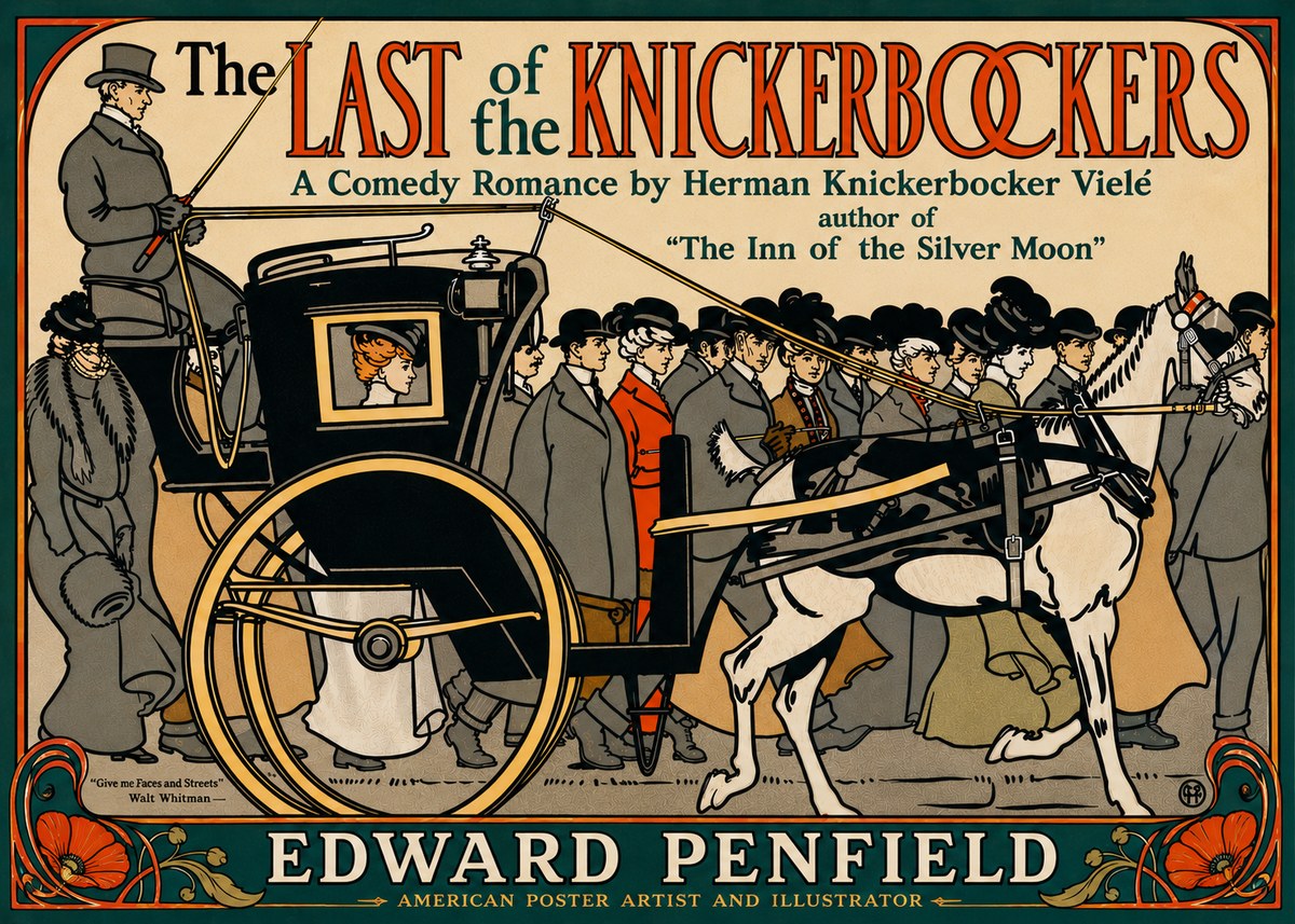 Edward Penfield The Last of the Knickerbockers No6 - Póster