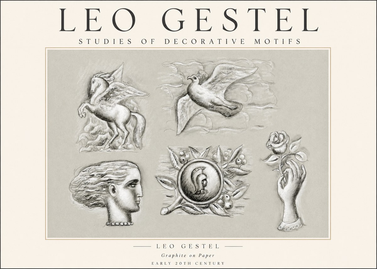 Leo Gestel Studies of Decorative Motifs No1 - Póster