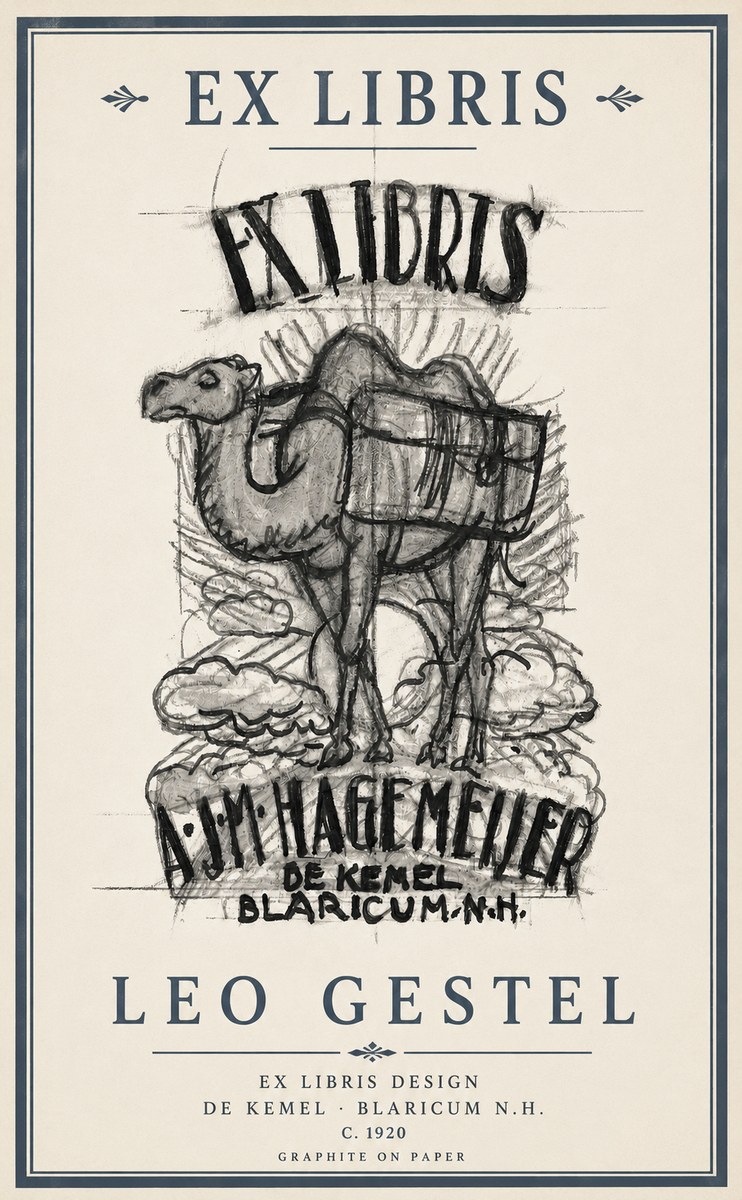 Leo Gestel Ex Libris Design No3 - Póster