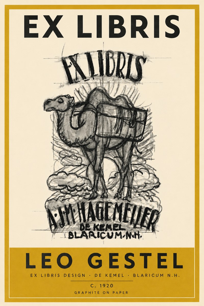 Leo Gestel Ex Libris Design No4 - Póster