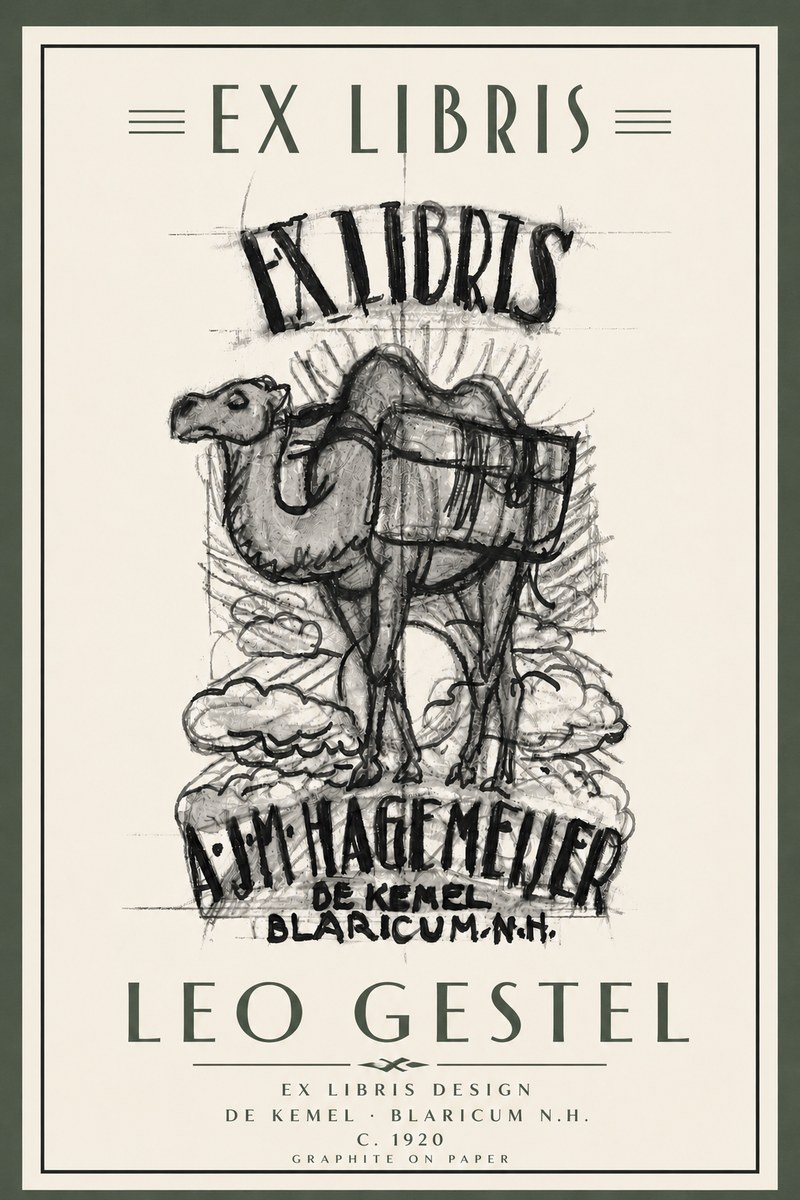 Leo Gestel Ex Libris Design No5 - Póster