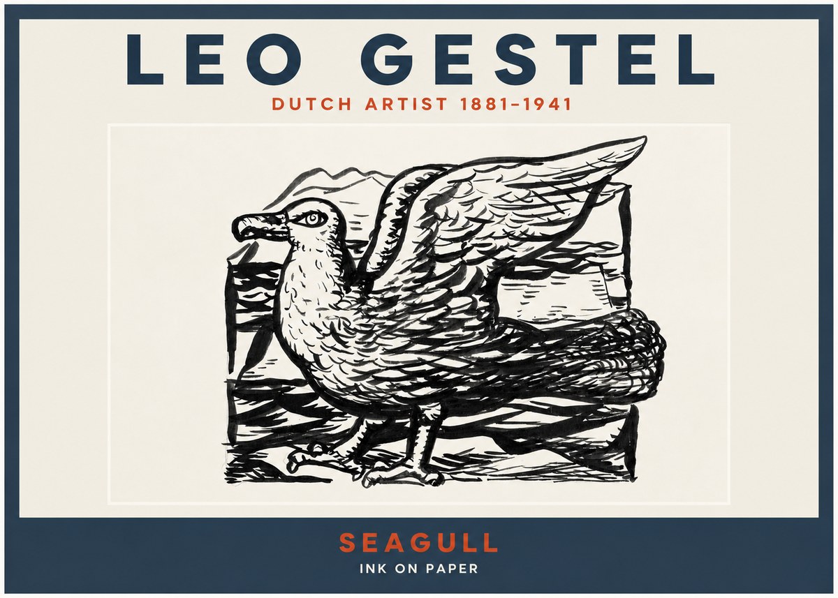 Leo Gestel Seagull No2 - Póster