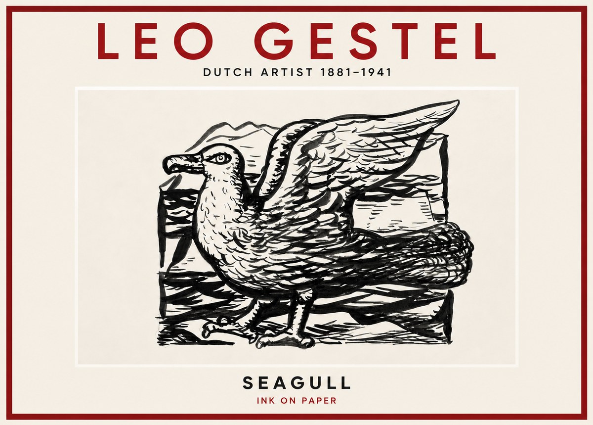 Leo Gestel Seagull No4 - Póster