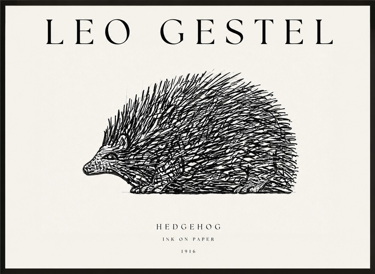 Leo Gestel Hedgehog No1 - Póster