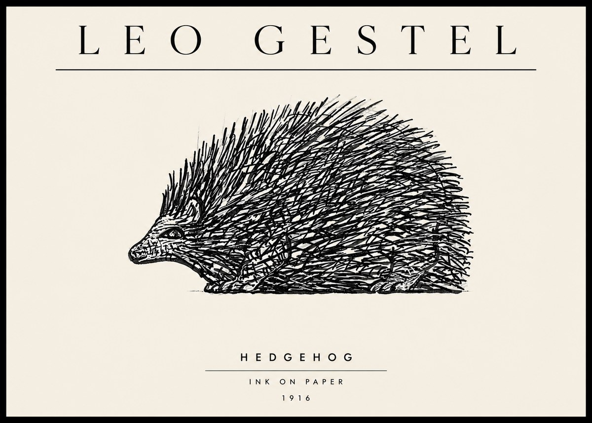 Leo Gestel Hedgehog No3 - Póster