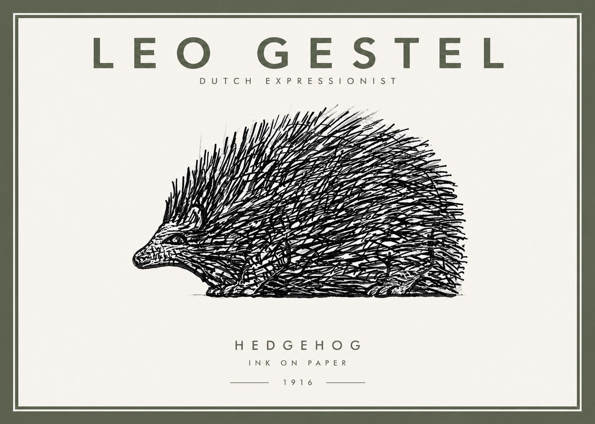 Leo Gestel Hedgehog No5 - Póster