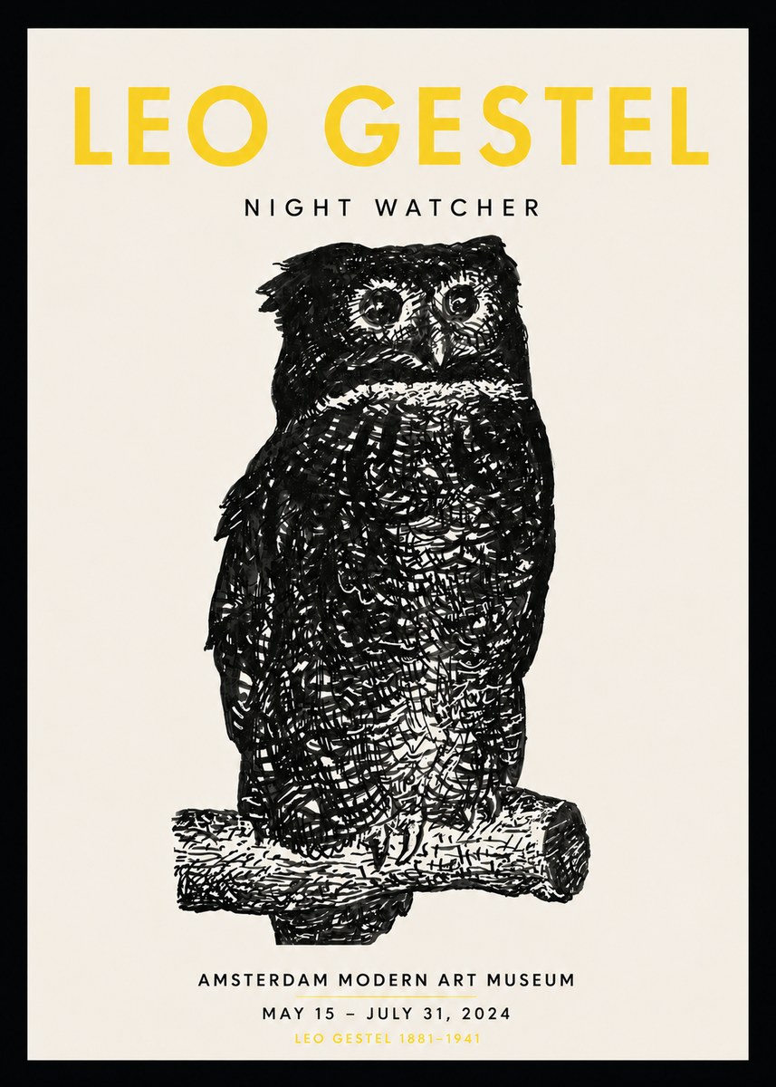 Leo Gestel Night Watcher No6 - Póster