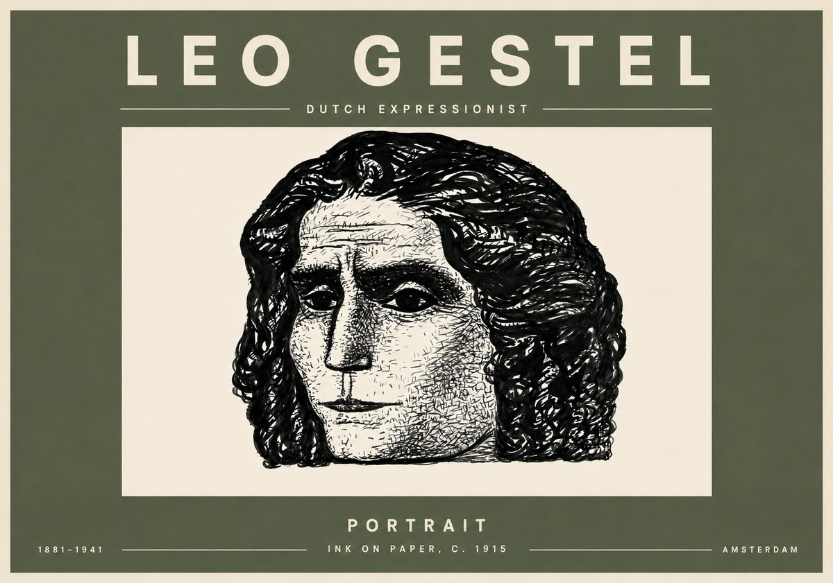 Leo Gestel Portrait No4 - Póster