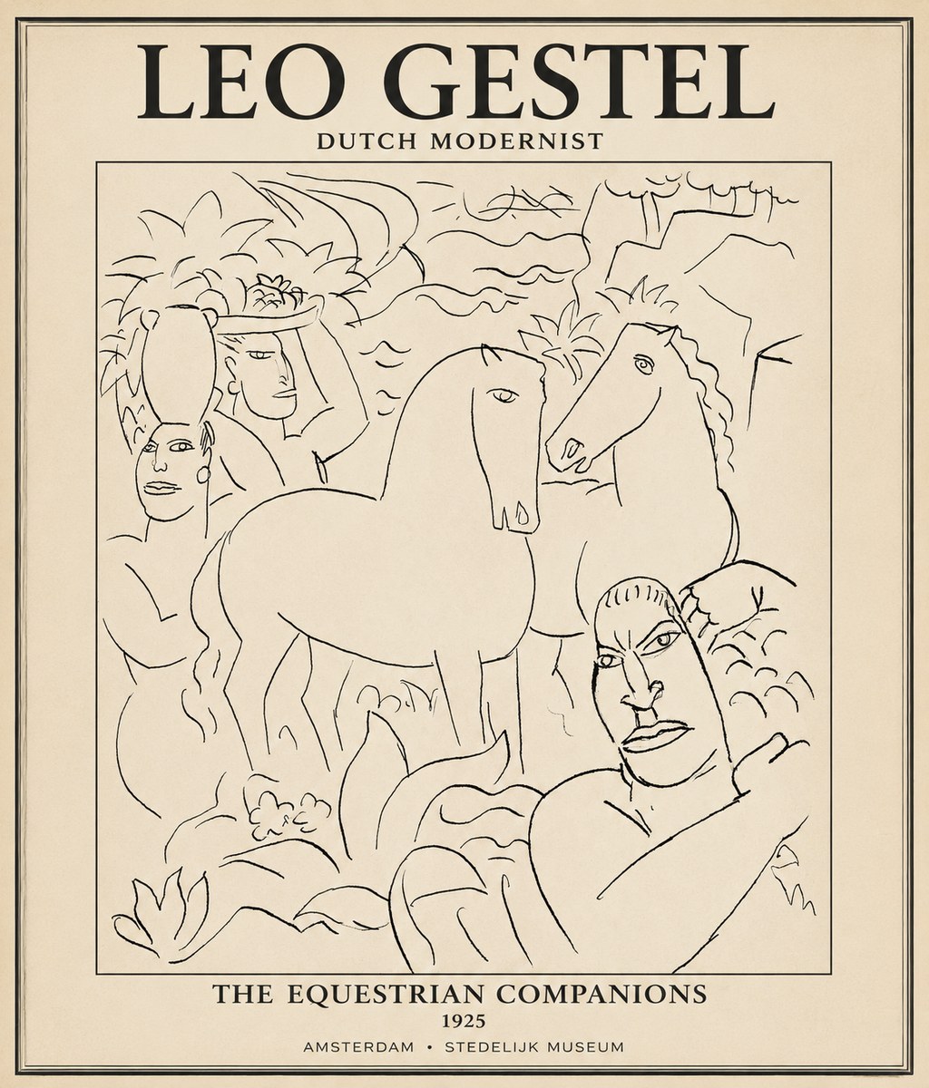 Leo Gestel The Equestrian Companions No1 - Póster