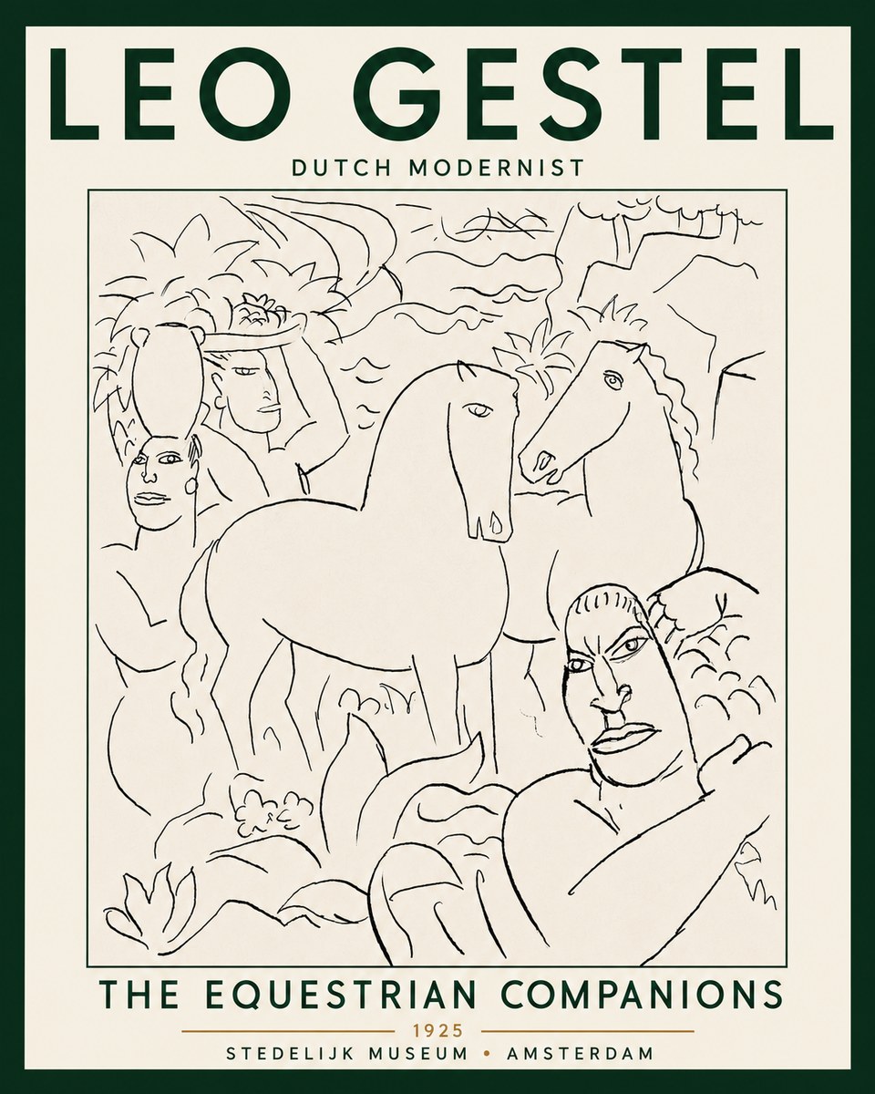Leo Gestel The Equestrian Companions No5 - Póster