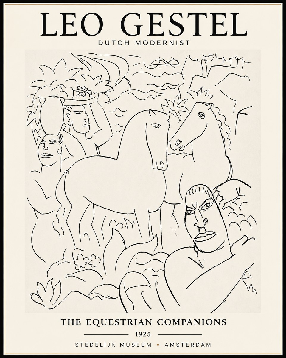 Leo Gestel The Equestrian Companions No6 - Póster