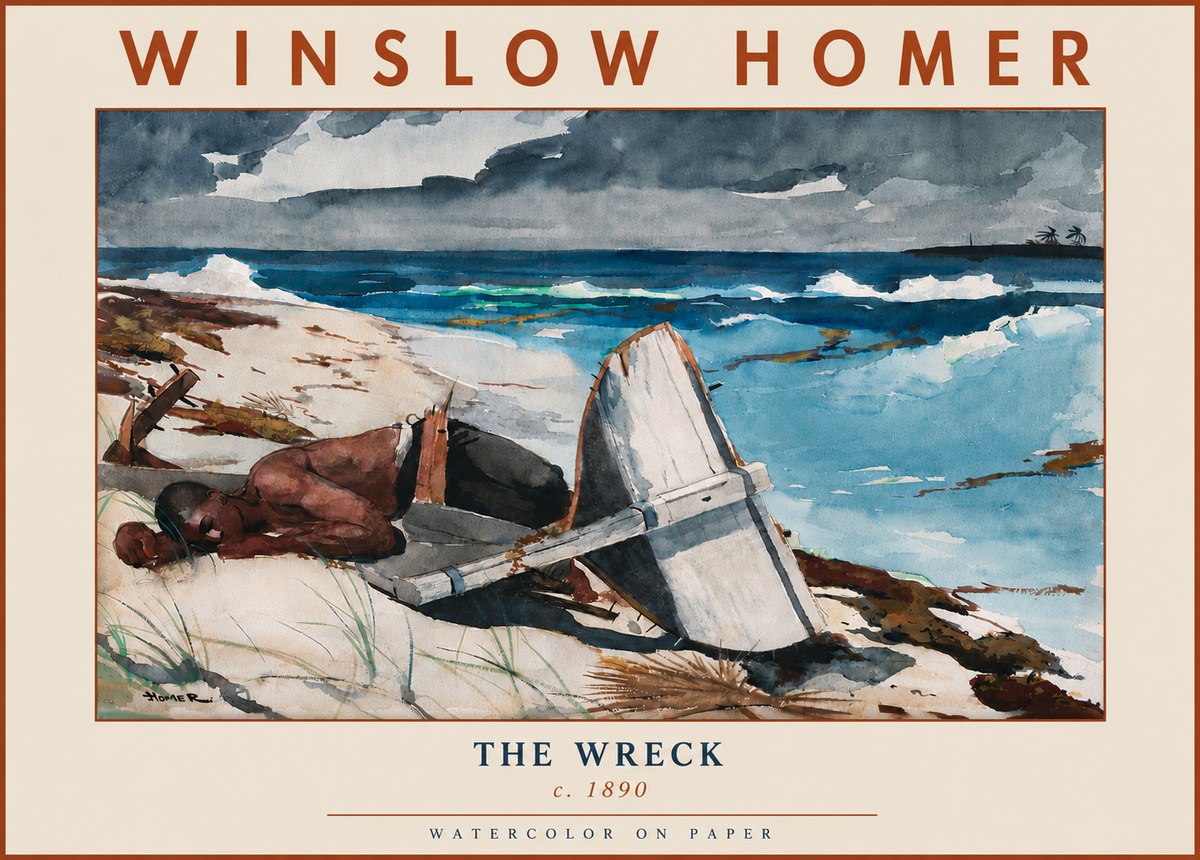 Winslow Homer The Wreck No6 - Póster