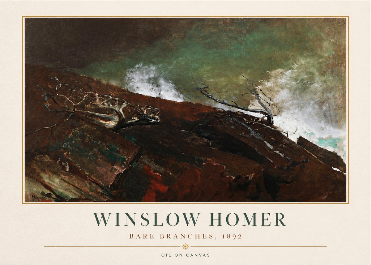 Winslow Homer Bare Branches, 1892 No3 - Póster