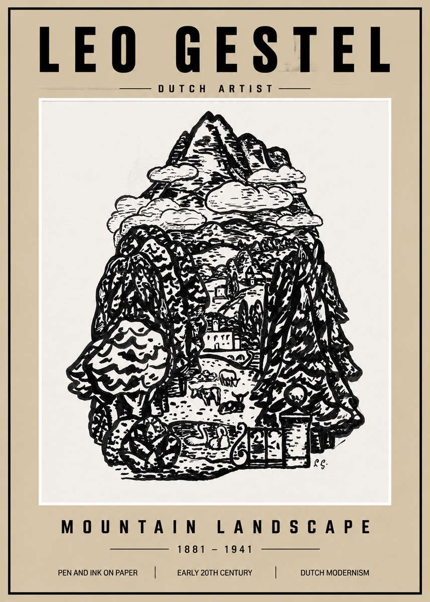 Leo Gestel Mountain Landscape No3 - Póster