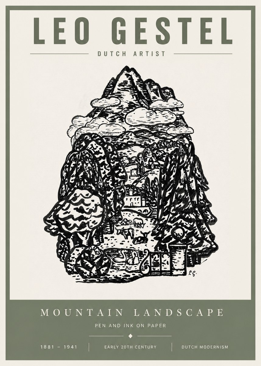Leo Gestel Mountain Landscape No4 - Póster