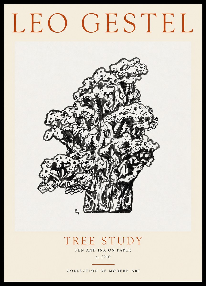 Leo Gestel Tree Study No3 - Póster