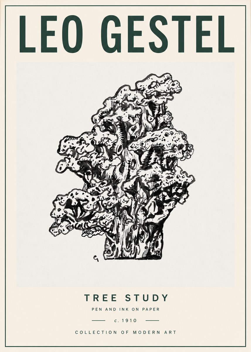 Leo Gestel Tree Study No4 - Póster