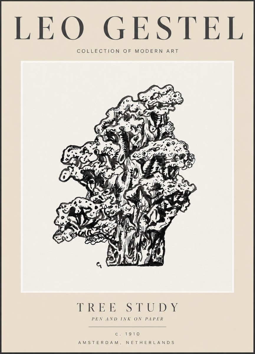 Leo Gestel Tree Study No5 - Póster