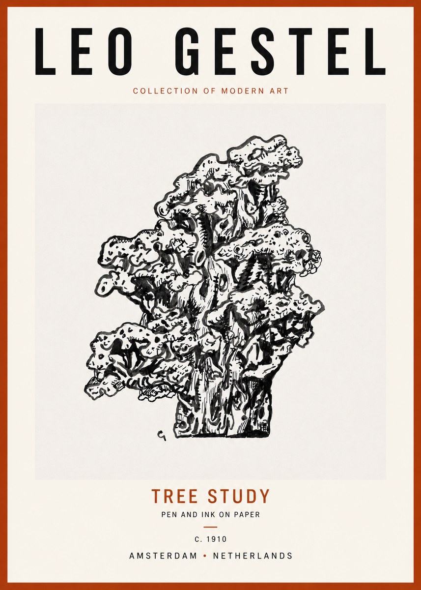 Leo Gestel Tree Study No6 - Póster