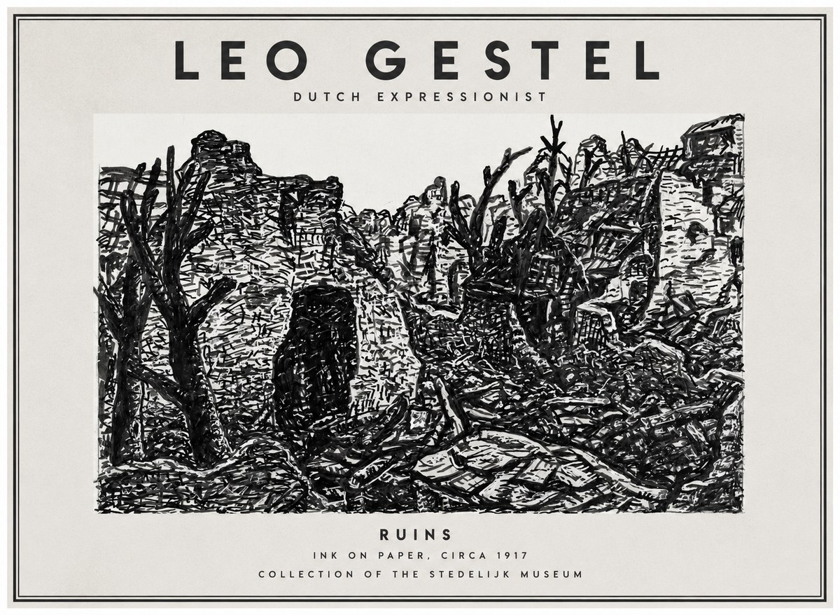 Leo Gestel Ruins No1 - Póster