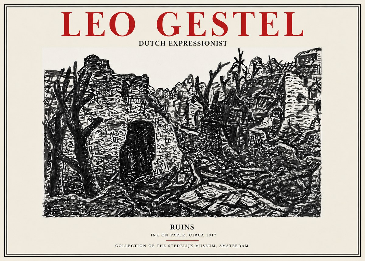 Leo Gestel Ruins No2 - Póster