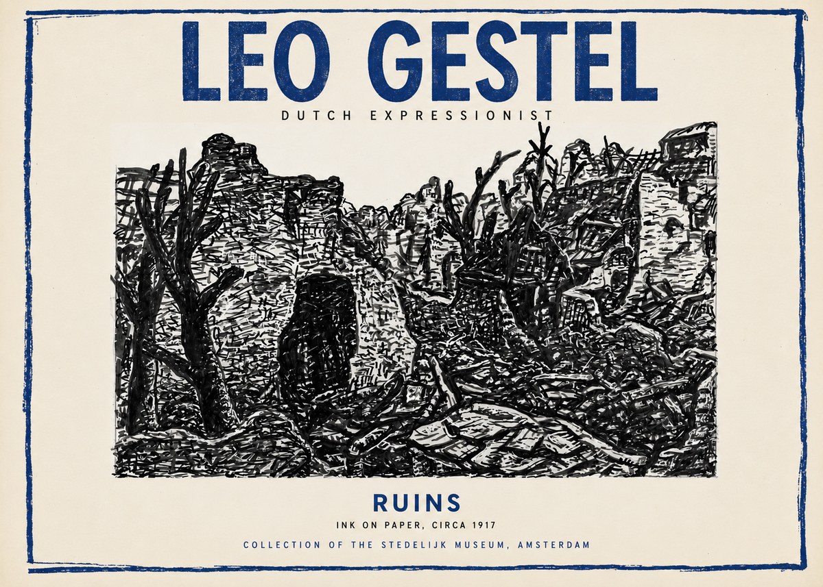 Leo Gestel Ruins No3 - Póster