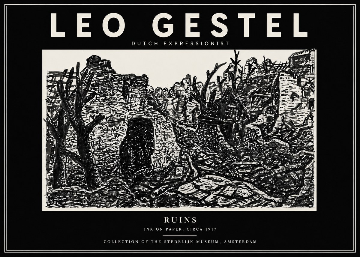 Leo Gestel Ruins No4 - Póster
