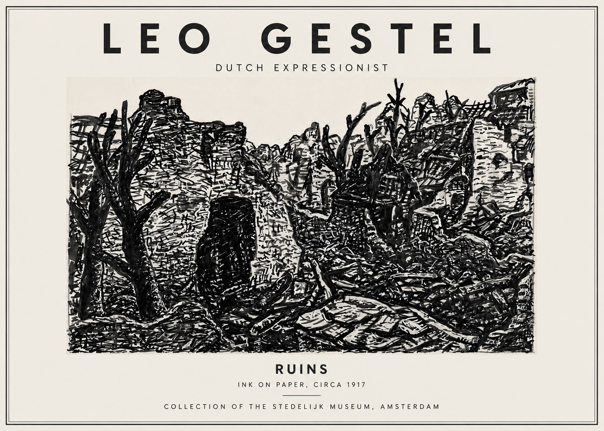 Leo Gestel Ruins No5 - Póster
